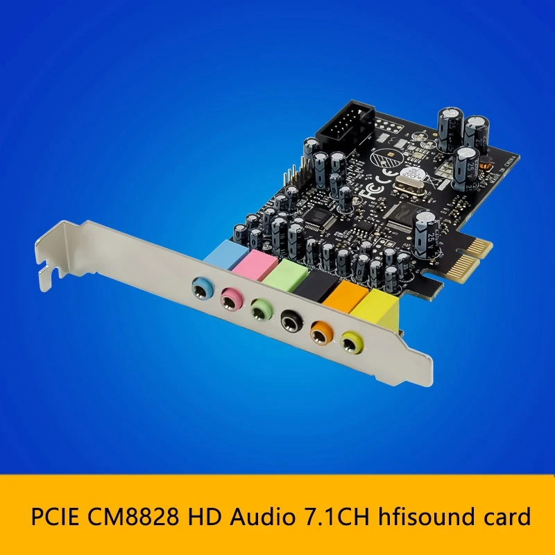 CM8828 PCI E звуковая карта HD аудио 7.1CH ПК Windows10 встроенная 7 1 канал HiFi объемный звук