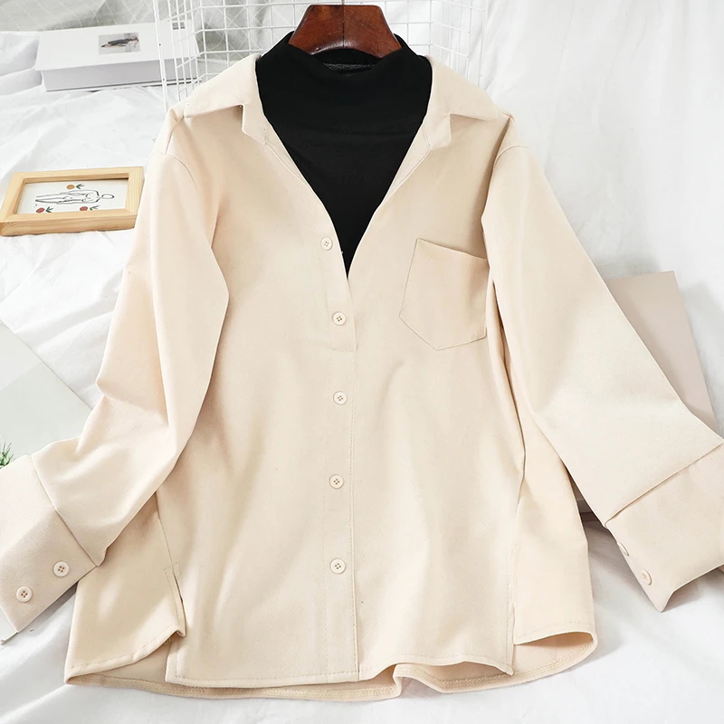 Gaganight Лоскутная винтажная женская блузка с длинным рукавом Половина Водолазка