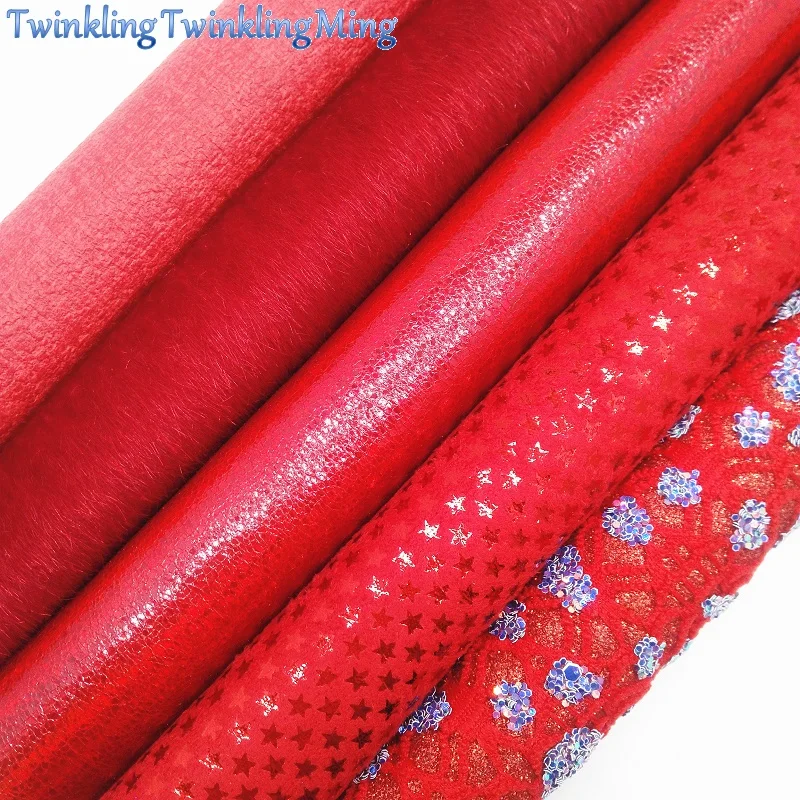 Красный не сужающийся к низу блестящими холщовыми вставками лист 8 &quotx 11 дюйммов