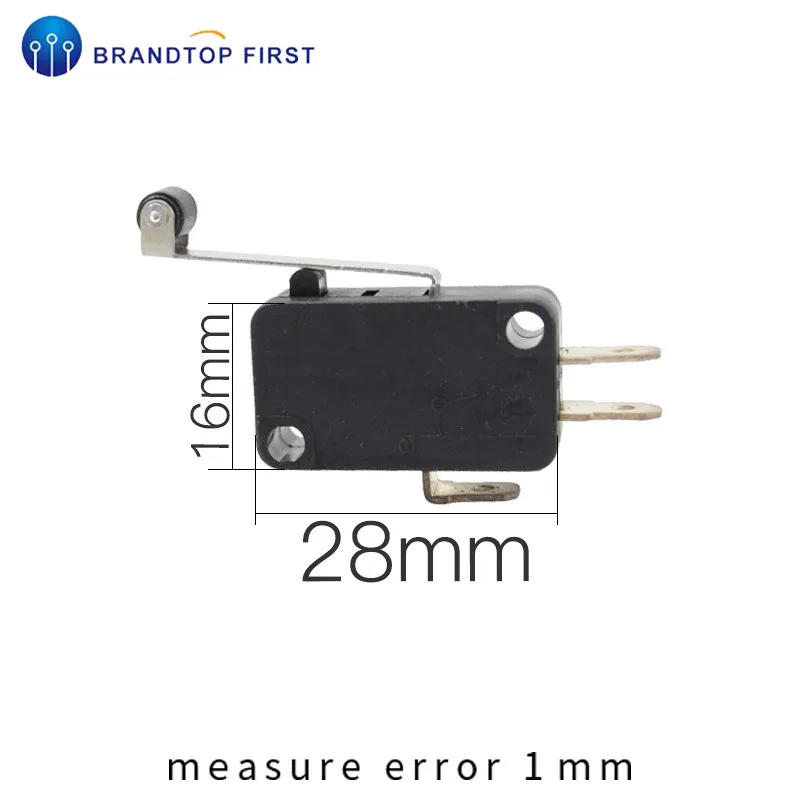 V-15 V-151 V-152 V-153 V-154 V-155 V-156-1C25 микропереключатель 16A 250VAC SPDT мгновенного путешествия концевой выключатель 1NO1NC рычаг ролика - Цвет: v-156-1c25