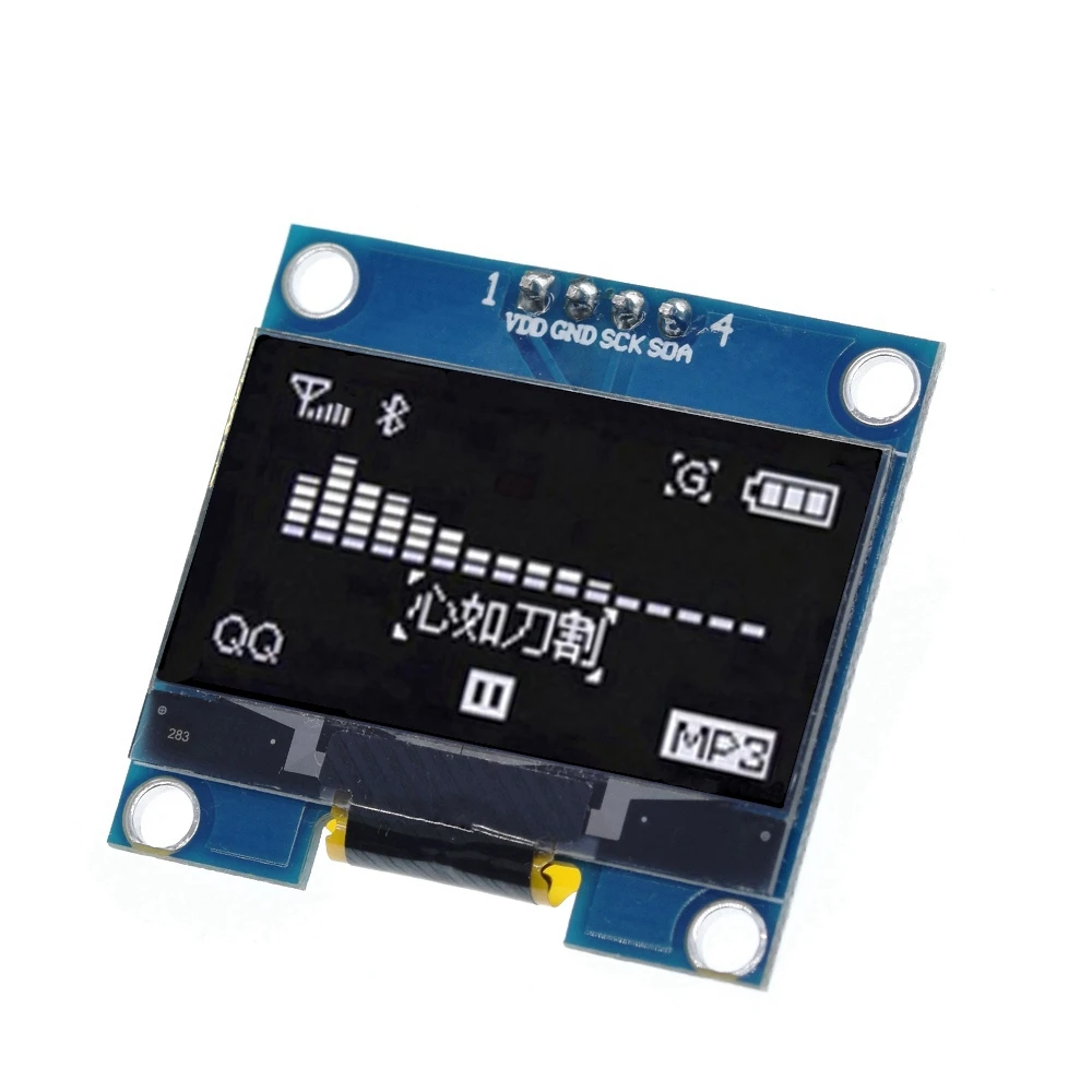 4PIN 1 3 O Светодиодный модуль белого/синего цвета 128X64 дюймов светодиодный ЖК