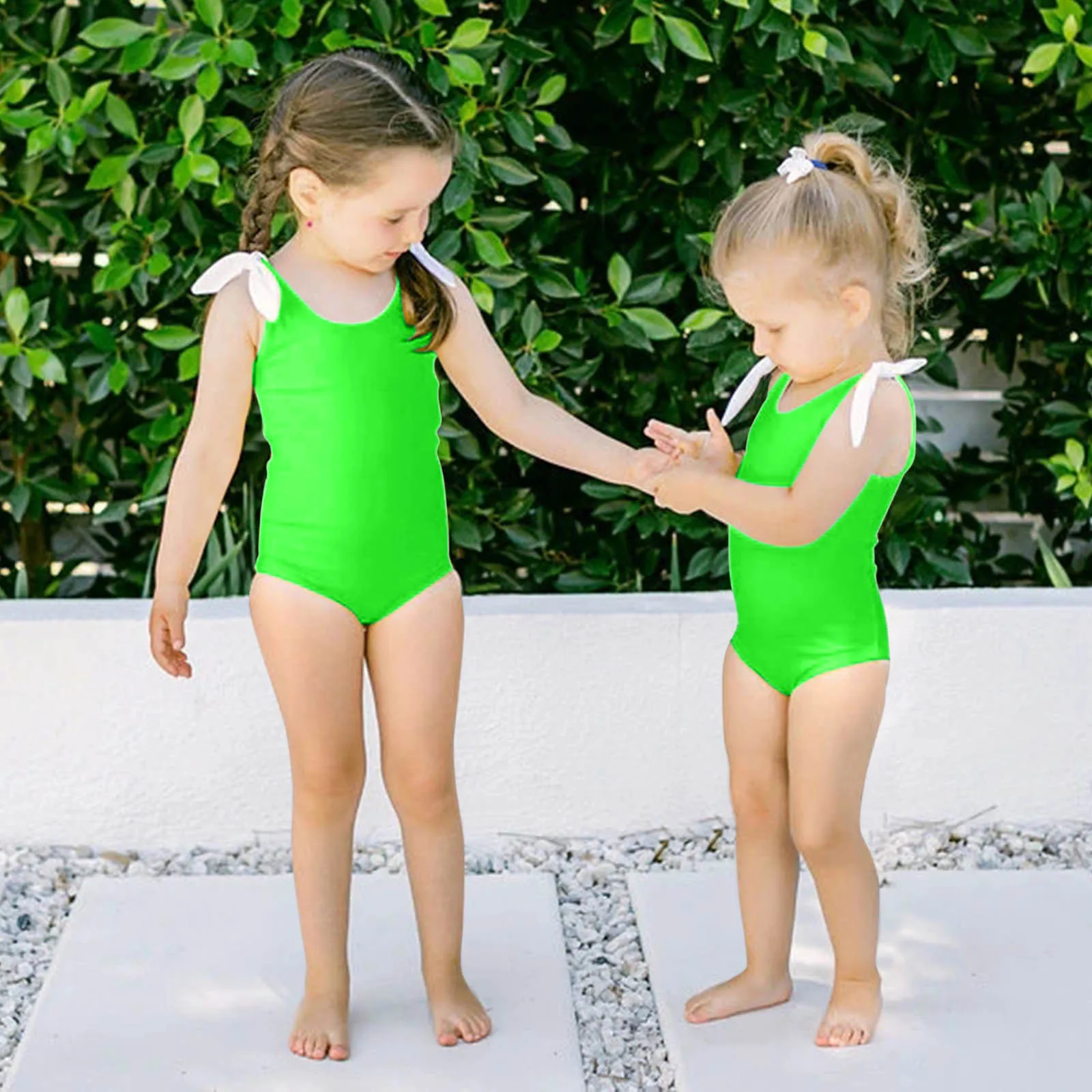 

6M-5Y Toddler Kids Baby Girl Bikini Shoulder Tie One-piece Swimwear Sexy Cute Swimsuit Beachwear 2021 Bathing Suit Swim Monokini