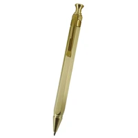 newest 51g brass heavy pen hexagon design press retractable ballpoint pen hand made craft stationeries unisex push ball pen