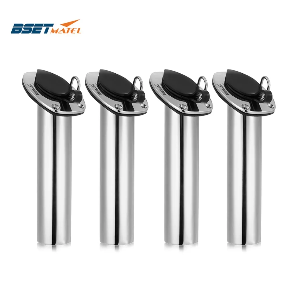 4X BEST METAL oval shape flange Flush Mount 30 Degree stainless steel 316 marine hardware fishing rod holders fishing tackle