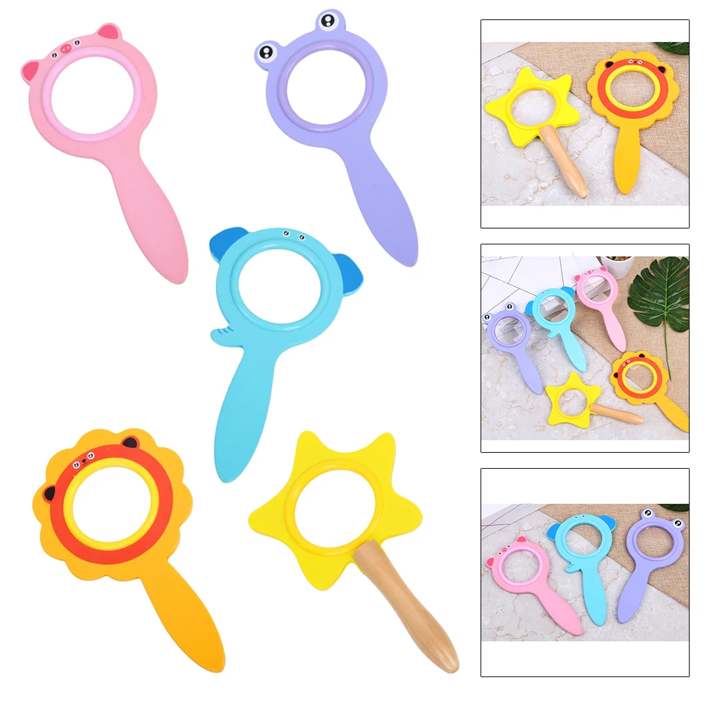 

Mini Magnifying Glass w/ Wooden Handle Playset Scientific Learn Playset Tool