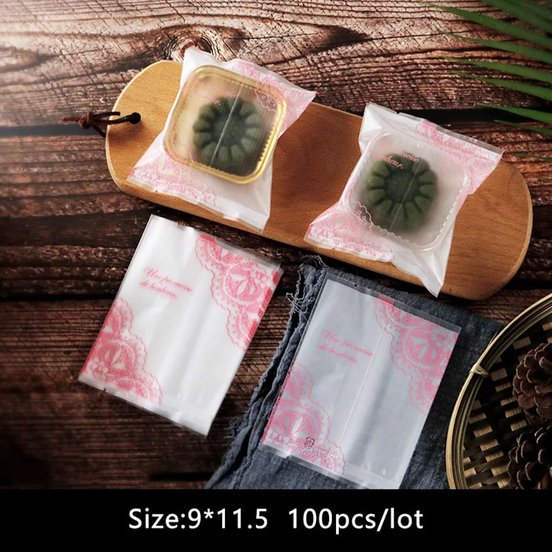 100 шт./лот пакет для упаковки сахара вечеринки крестин розовые кружевные