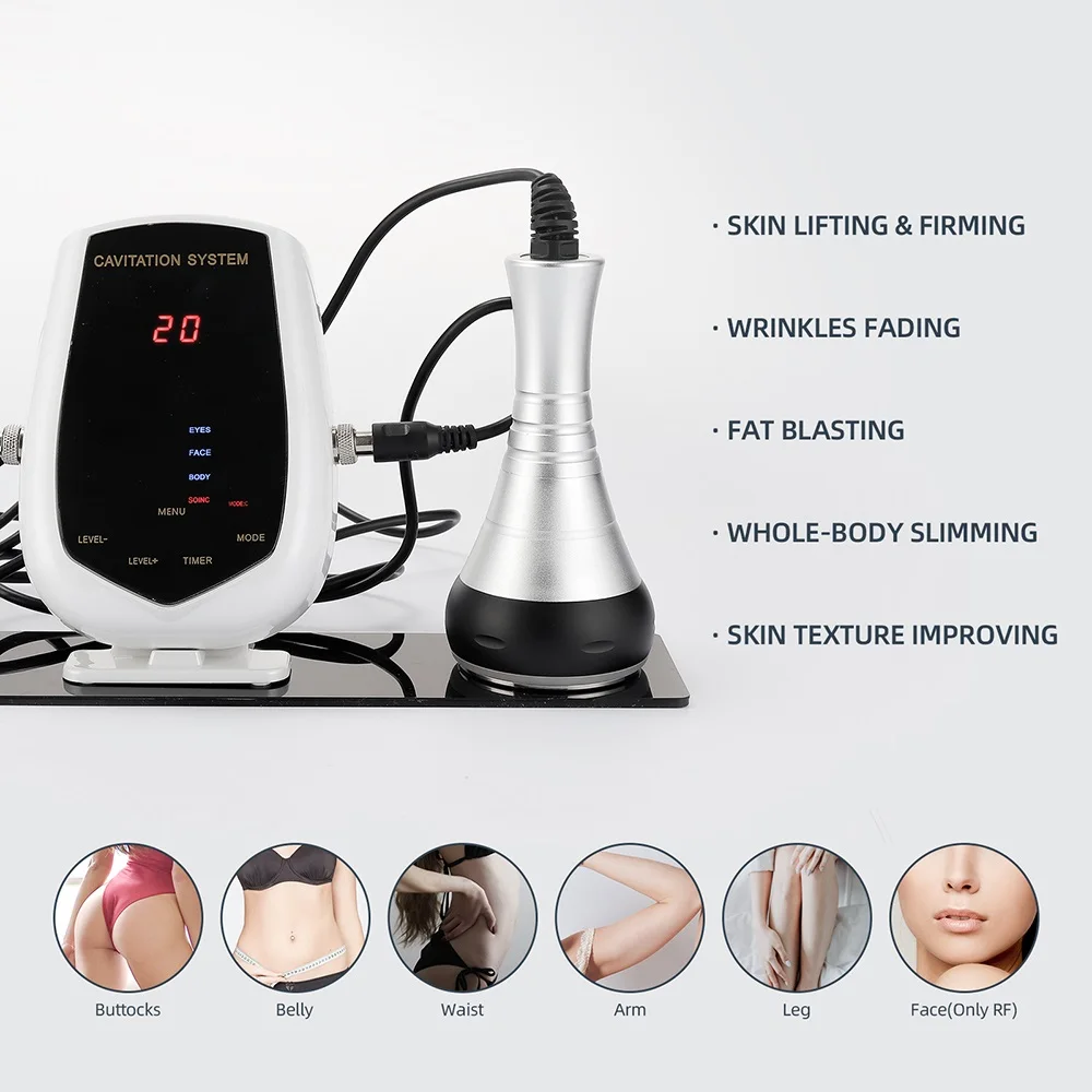 40K Ultrasound Fat Blasting Body Slimming Beauty Device RF Face Lifting Anti Wrinkle Shaping Massager Red Light Skin Tender | Красота и