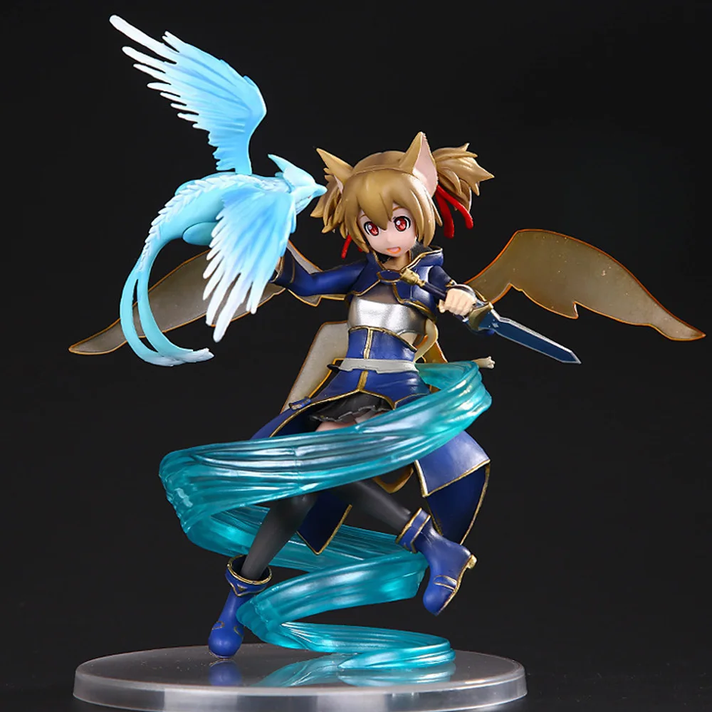 

New Hot-Blooded Anime Sword Art Online Hand-Made Cute Loli Silica Cartoon Model Toys Desktop Decoration Dinosaur Kids Gift Toys