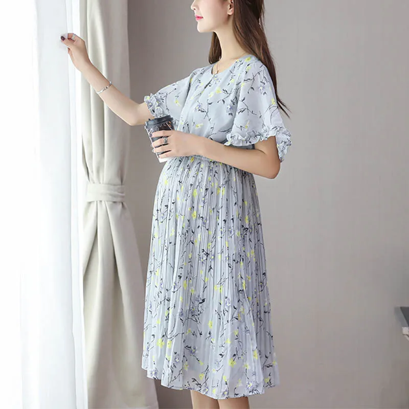 Элегантное платье в горошек с длинным рукавом весеннее на каждый день круглым