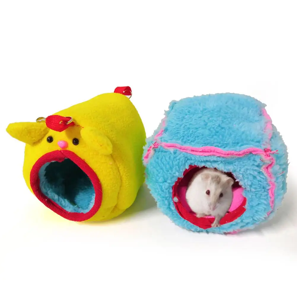 Симпатичный плюшевый хомяк с отверстиями белка попугай птица теплое гнездо