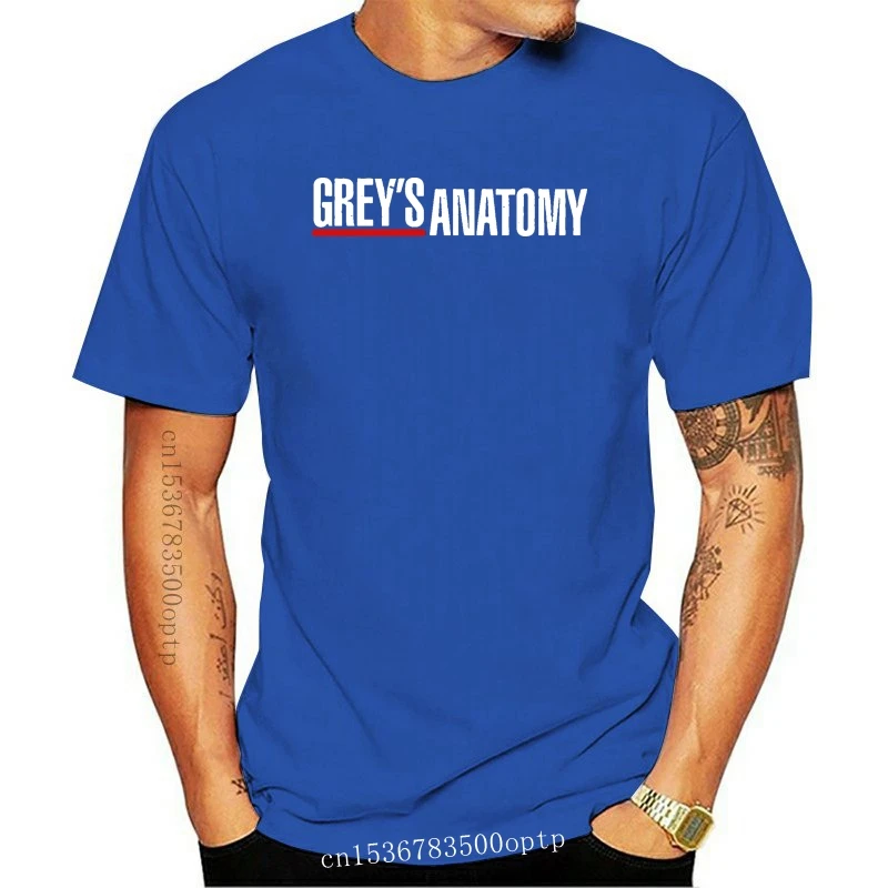

New Greys Anatomy Logo Movie Tv Series Shirt Black White Tshirt Men'S Free Shipping Festive Tee Shirt