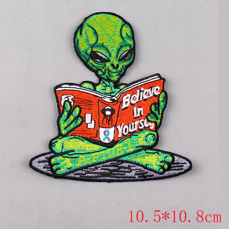 Нашивки в стиле хиппи &quotсделай сам&quot нашивки с вышивкой виде инопланетянина НЛО