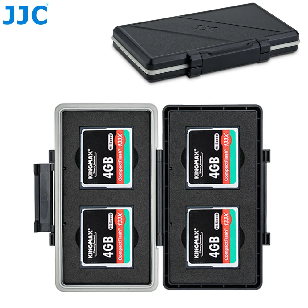 

JJC 4 Slots CF Card Holder Case Box Compact Flash Memory Card Storage for Canon 5DM4 5DM3 5DM2 5D 5DS R 7DM2 7D 1DC 1DX 1DS 1D