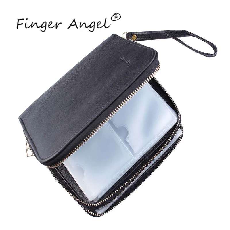 Finger Angel 192 слотов из искусственной кожи дизайн ногтей тиснение двойной слой изображения пластины чехол/папка держатель для тарелок сумка для хранения# HQ067