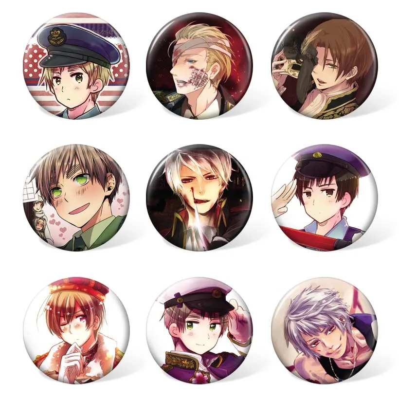 9 шт./компл. аниме Hetalia мультфильм значок с характерным персонажем декоративная