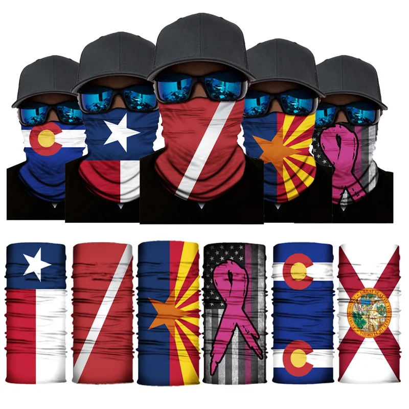 

Шарф-труба с национальным флагом, многофункциональная бандана для улицы, 3D бесшовные шарфы-трубы, мужская и женская маска