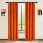 Занавески Из шенилла оранжевого цвета для гостиной, однотонные коричневые занавески для спальни, декоративные шторы, занавески для дома