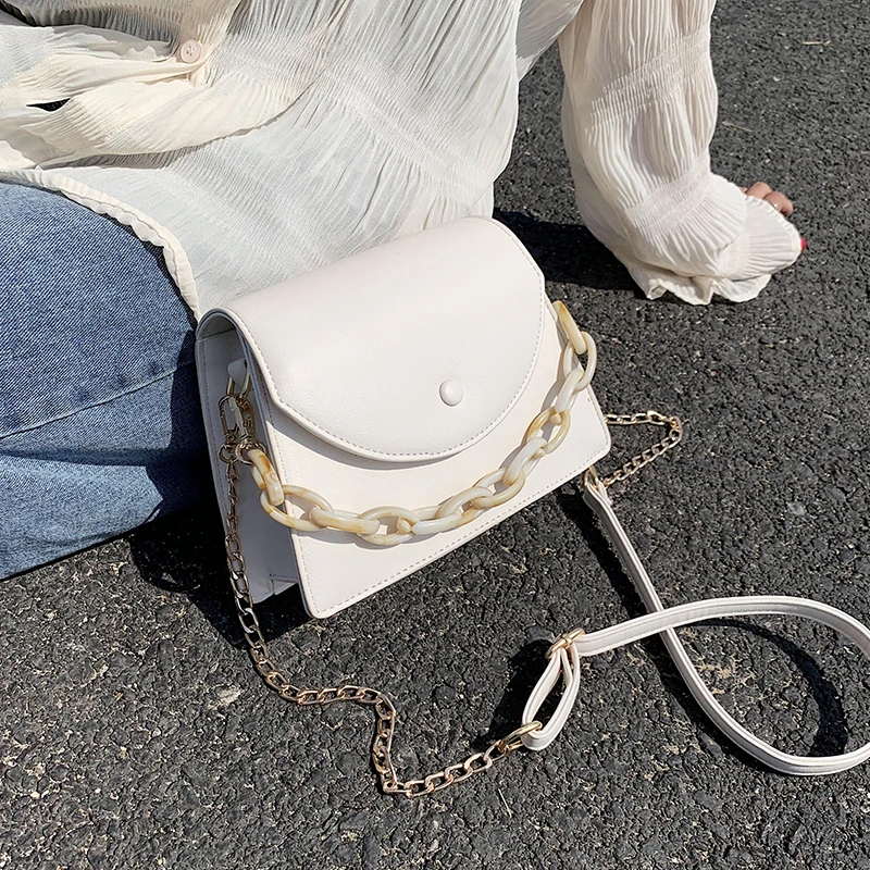 Женские сумки через плечо из искусственной кожи с цепочкой для женщин 2020