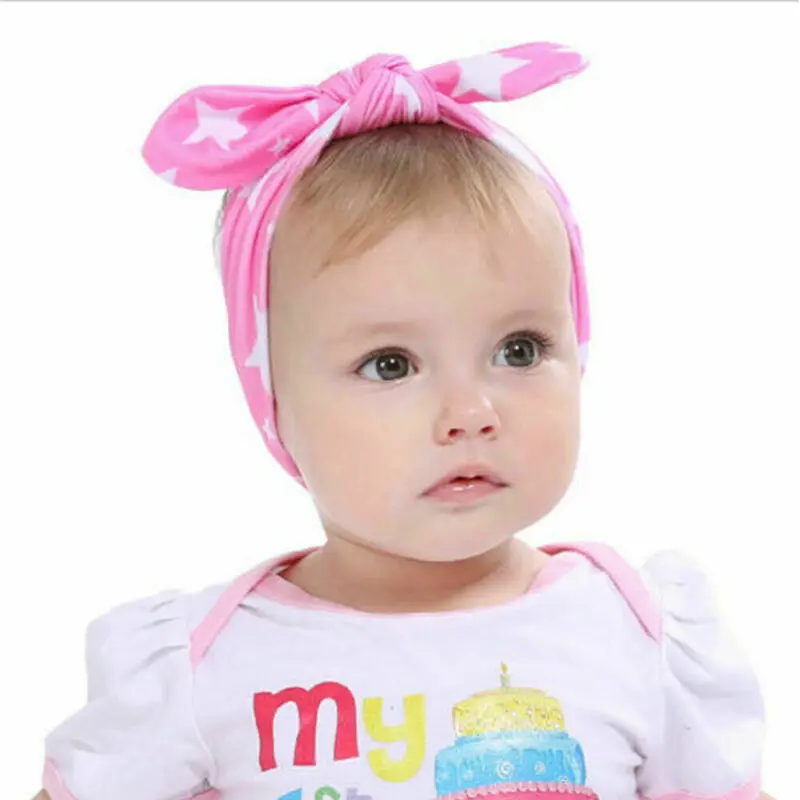 Turbante anudado para ni&ntilde;a y beb&eacute;, cinta para el pelo, accesorios para el cabello-3