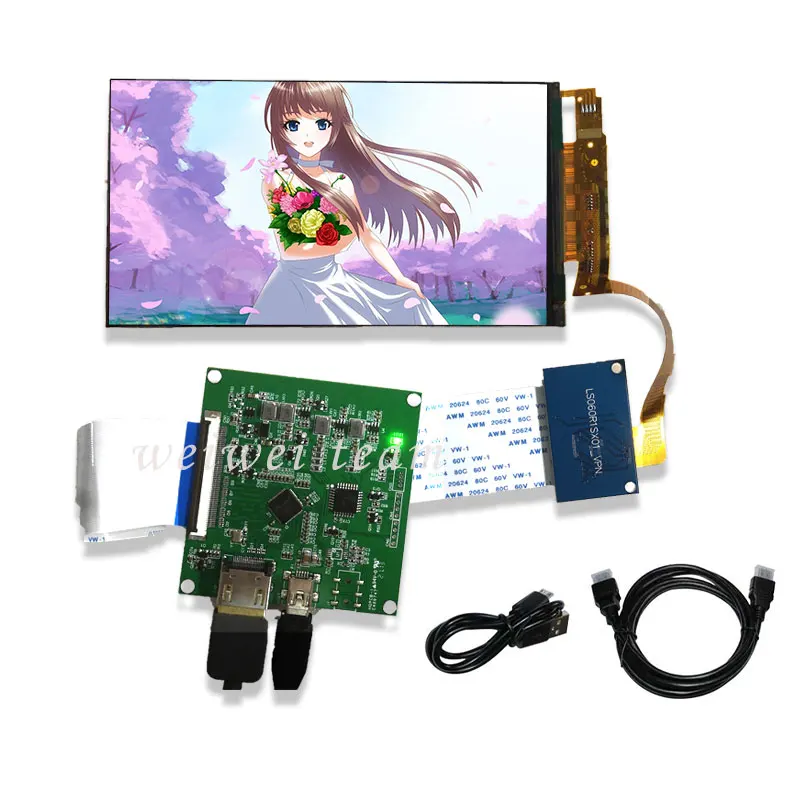 6 Inch 2K LCD Raspberry Pi 3 Display LS060R1SX01 1440*2560 UV Curing 3d Printer Screen HDMI-Compatible to MIPI Controller Board