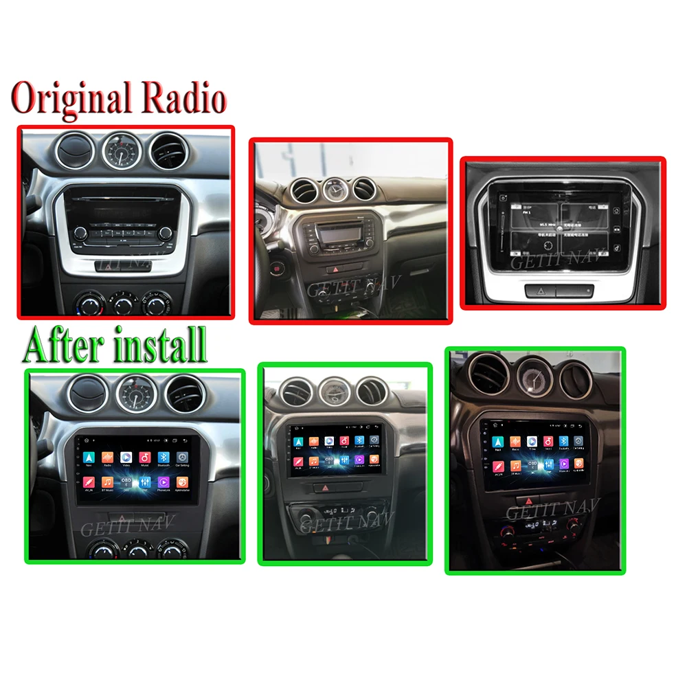 $122.50 Auto Vide For Suzuki Vitara 2015-2019 SWC Vedio GPS Multimedia Player Car Radio Navigation WIFI Android 11 2din