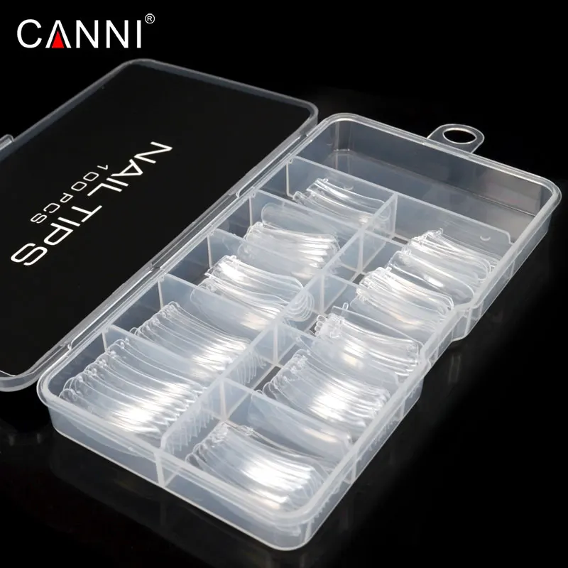 CANNI 100 шт./кор. продлить удаляется вымачиванием светодиодный конструирующий Гель-лак для ногтей, акриловый лак для ногтей с украшением в виде кристаллов поли гель быстро построить 10 Размер быстро поддельные накладные ногти