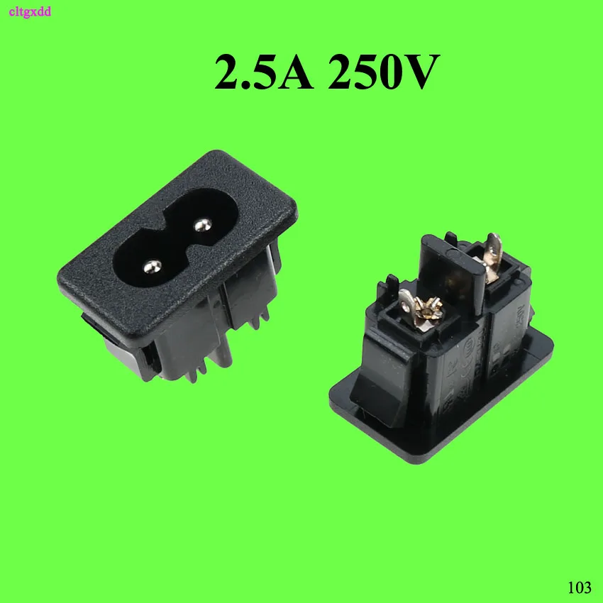 Черная штепсельная вилка BX 180 1 шт. разъем питания IEC320 C8 250 в перем. Тока 2 5a 2Pin 8 слов