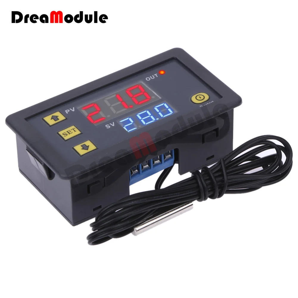 Mini Digital Temperature Controller W3230 12V 24V 220V Thermostat Regulator Heating Cooling Control Thermoregulator With Sensor