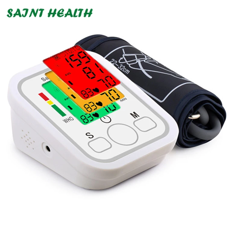 

Automatic Blood Pressure Monitor Upper Arm Pulse Gauge Meter BP Heart Beat Rate Tonometer Digital LCD Sphygmomanometer