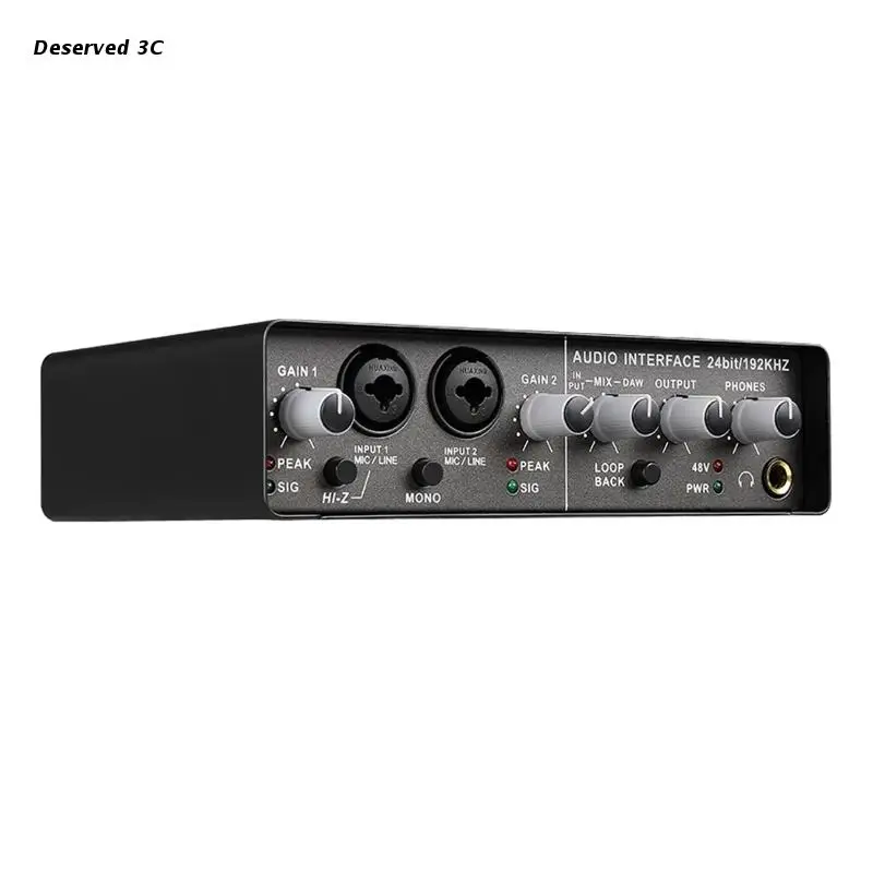 

R9CB USB External Sound Card Loopback Board Volume Knob, Mix Knob