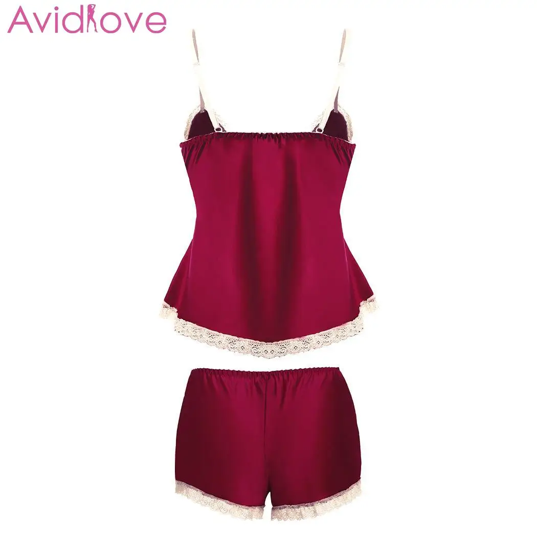 Avidlove/сексуальное нижнее белье пижамный комплект с бантом и цветочным кружевом