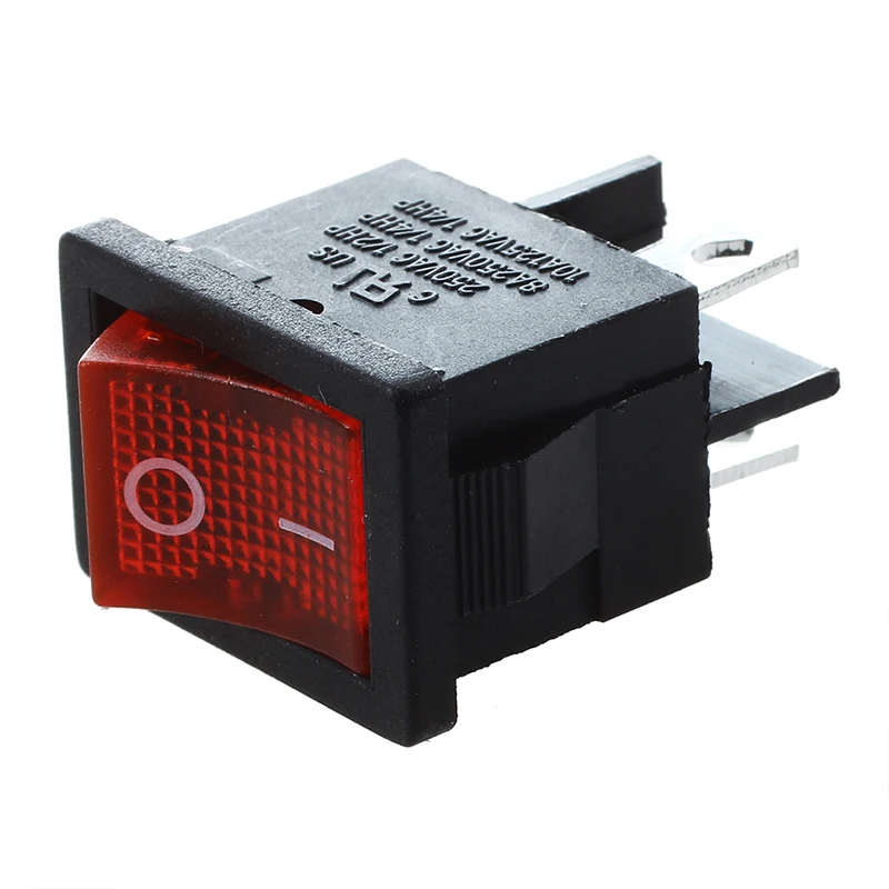 Комплект из 3 предметов красный светильник 4 Pin DPST ВКЛ ВЫКЛ кнопка в лодке кулисный