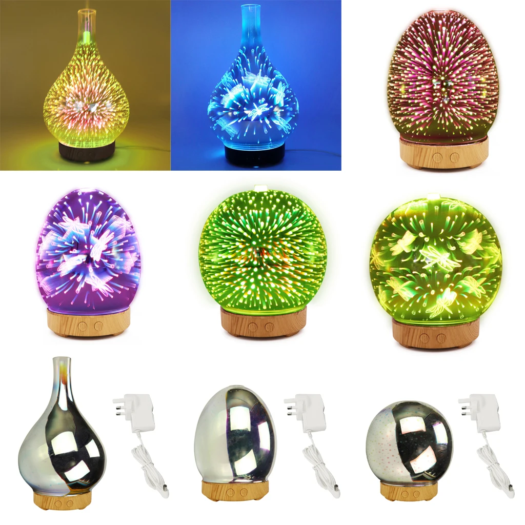 

100ml Aromatherapy Essential Oil Diffuser Humidifier Decor 7 LED Color UK