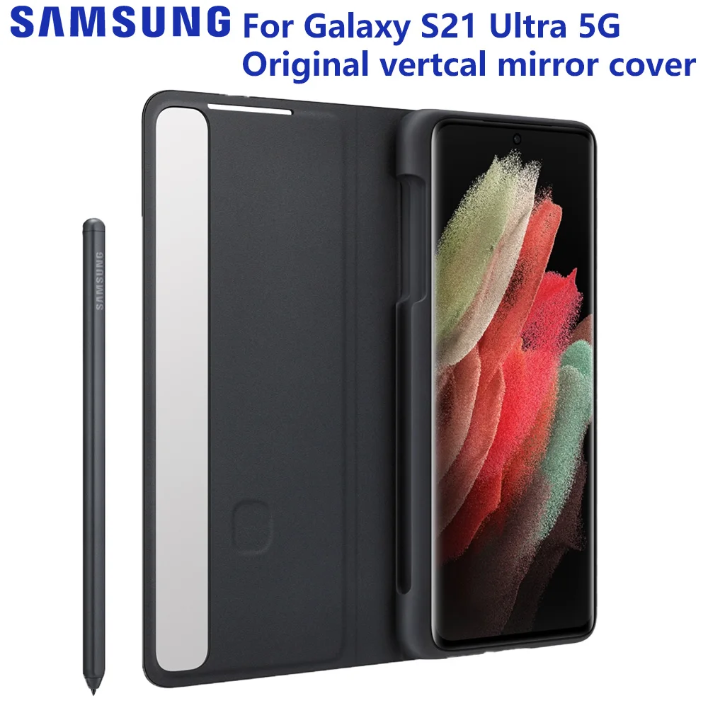 Samsung-funda de espejo Original para SAMSUNG Galaxy S21 Ultra, 5G, s-pen, s-view, inteligente-0