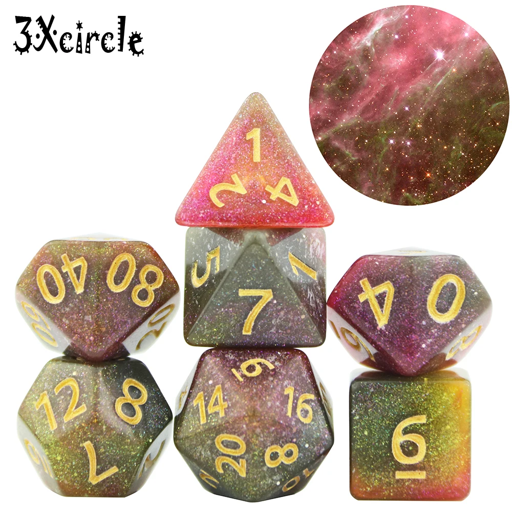 Новая Вселенная Галактика многогранные кости набор для настольной доски ролевые