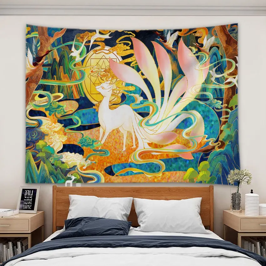 

Гобелены с подсолнухами, настенный подвесной гобелен с солнечным светом, декоративное одеяло, тканевый Декор для спальни, гобелен