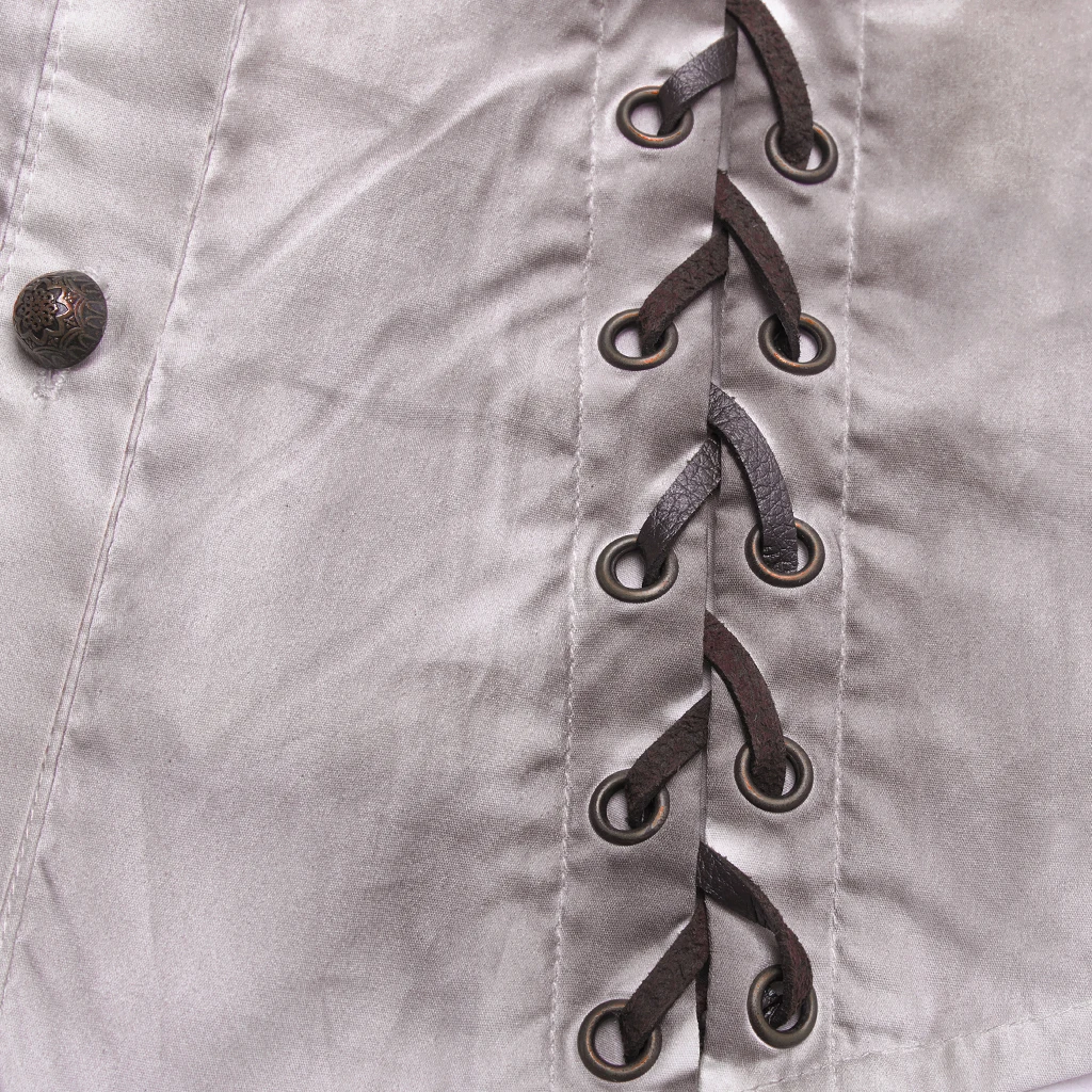 

PUNKRAVE Women's Steampunk Plants and Magic Painted Shirts Gothic Retro Jacquard Chiffon Long Sleeve One Neck Dress Shirt Blouse