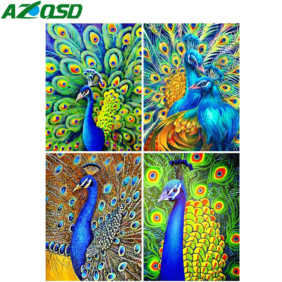 

AZQSD Алмазная Картина Павлин животное мозаика 5d Сделай Сам Алмазная вышивка продажа подарок рукоделие домашнее украшение ручной работы