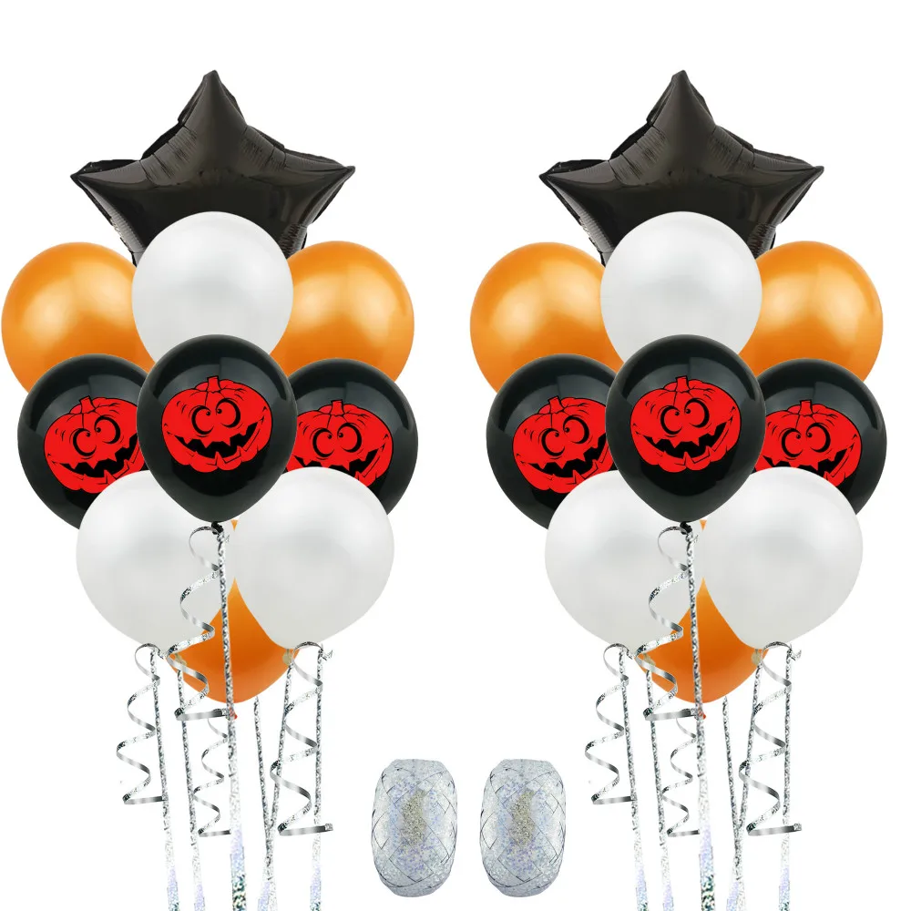 ZLJQ 22pcs/lot Happy Halloween Party Decorations Blood Letters Switch Pumpkin Air Helium Balloon Festival Decor Home Supplies | Дом и сад
