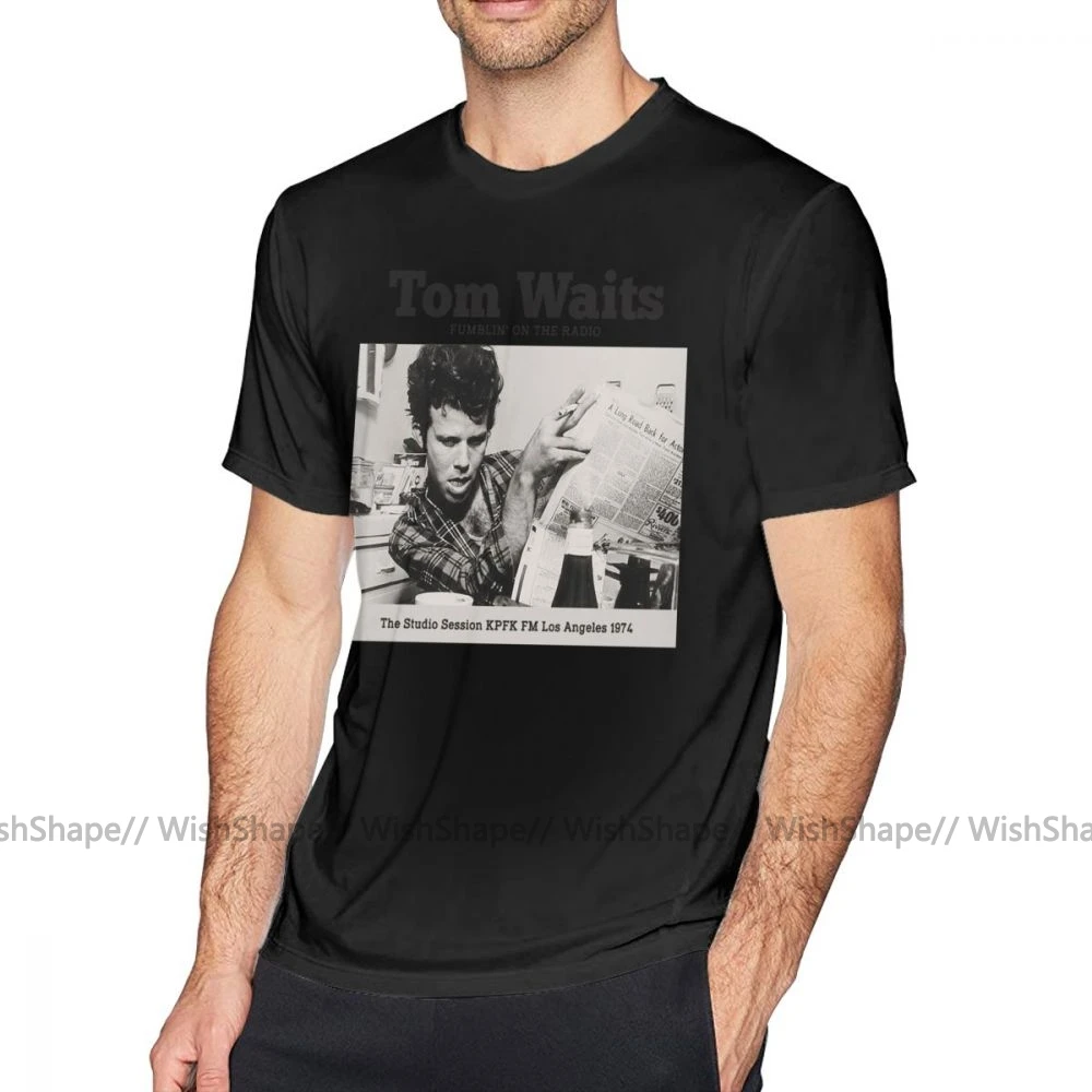 Футболка Tom Waits футболка 4 забавная из 100% хлопка с принтом 4xl Мужская модная