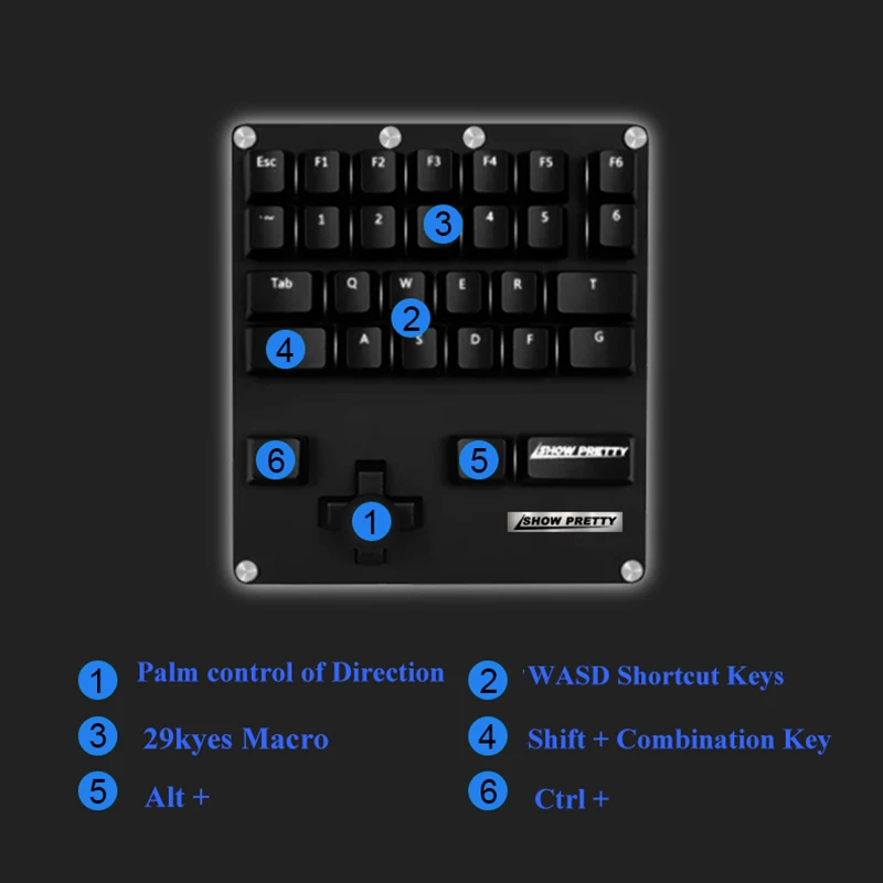 Left Hand Artifact Rocker Game / Cherry Axis / Joystick World of Warcraft One-handed CS Macro DIY Mechanical Keyboard