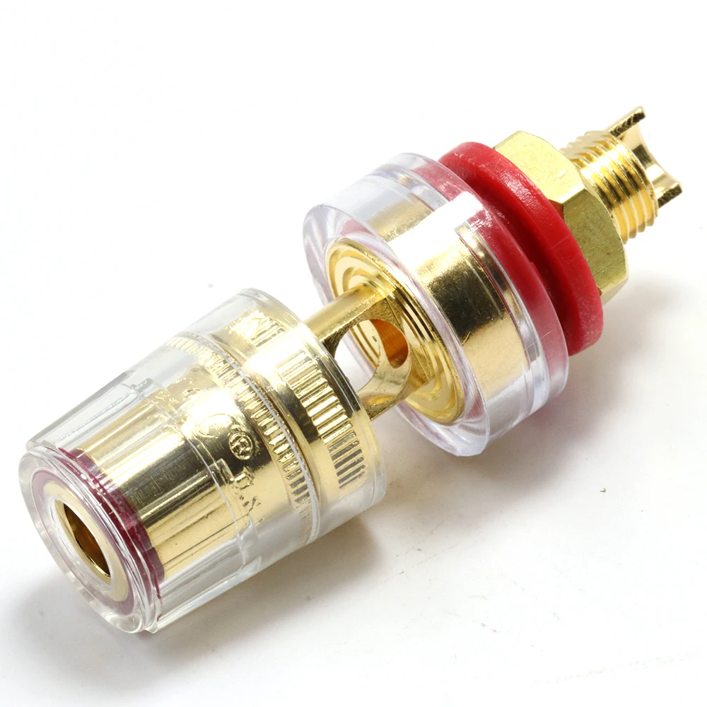 2pcs CMC-858-S-CU-G High End quality Binding posts banana Plug Socket Connector Amplifier Speaker Cable Terminal post | Электроника