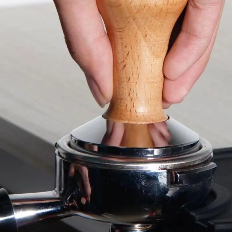 Пресс для кофе-порошка из нержавеющей стали с деревянной ручкой | Дом и сад