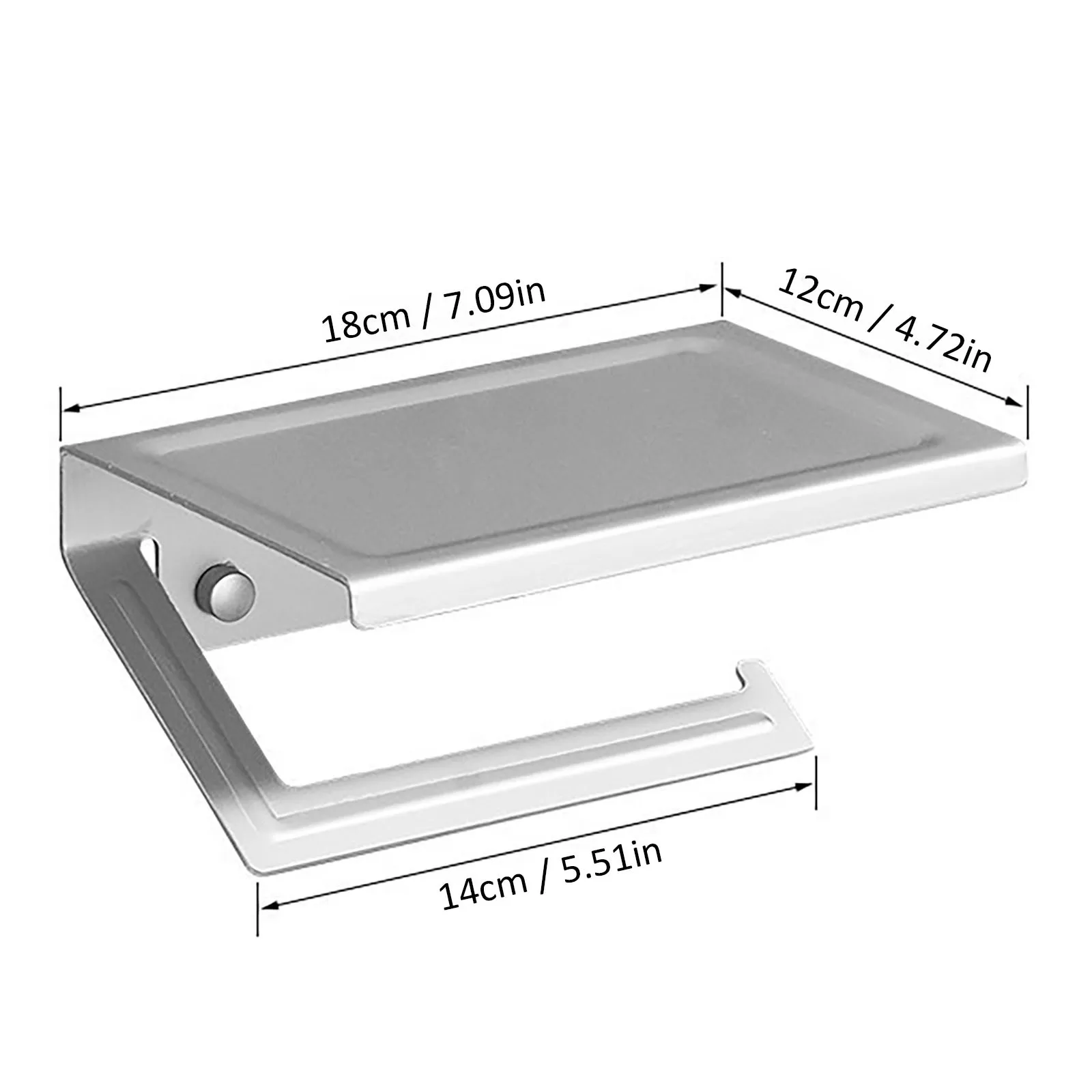 

Stainless Steel Toilet Paper Holder Wall Mounted Tissue Holder Paper Towel Holder Bathroom Toilet Roll Holder Convenient
