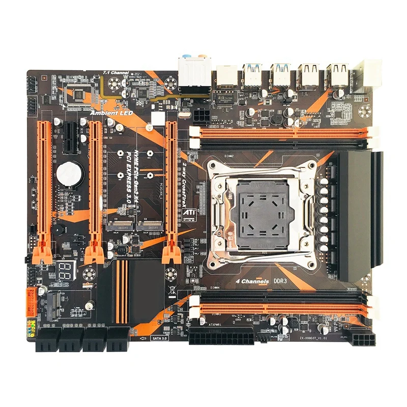 

X99 Motherboard DDR3 LGA2011-3 M.2 Support 4X32G USB3.0 SATA3.0 for Xeon V3 and I7 Series