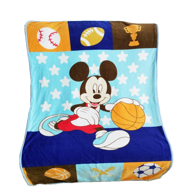 Mickey playing ball Мягкие фланелевые одеяла Диснея Моана Пуа сине-бирюзового цвета, Гавайские стежки для девочек и мальчиков, детский подарок, 100x140 см, спальня на кровать, диван - Цвет: Mickey playing ball