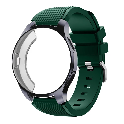 Army green 7 Ремешок+ чехол для samsung gear S3 Frontier S2 ремешок Galaxy watch 46 мм 42 м 20 22 мм ремешок для часов все вокруг защитные часы аксессуары - Цвет ремешка: Army green 7