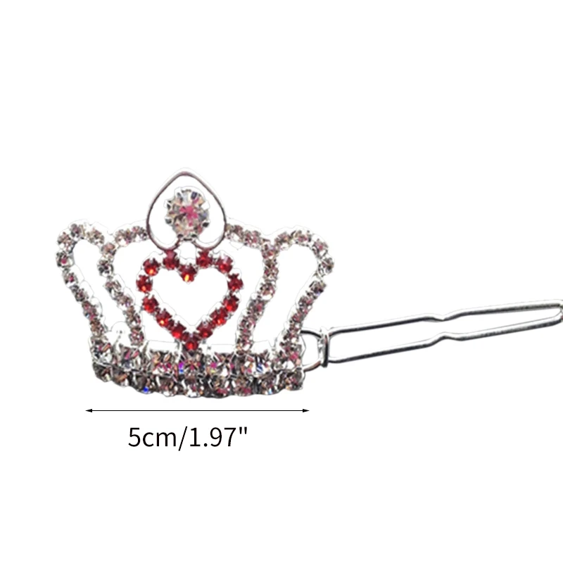 2020 блестящие заколки для волос животных Стразы Кошка Собака в виде короны собаки