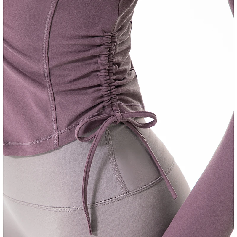 Спортивная куртка с длинным рукавом женская рубашка для фитнеса и йоги пикантный