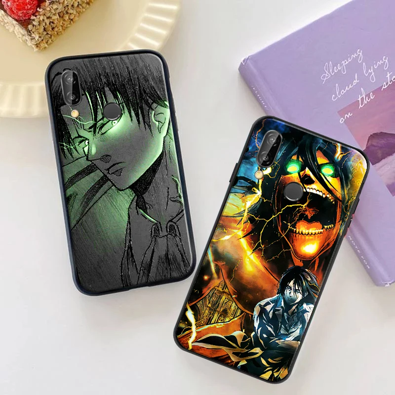 

Attack On Titan Japanese Anime Phone Case For Huawei P Smart Z 2019 2021 P20 Lite P30 P40 P40 Lite Pro Back Cover Funda Capa